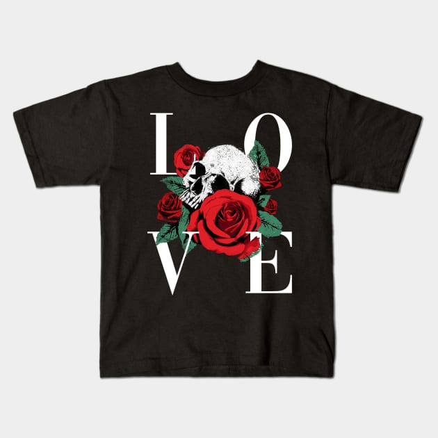 Love Skull Kids T-Shirt by SmithyJ88